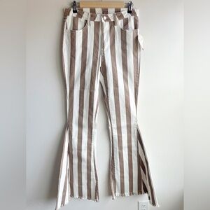 NWT Altar’d State Stripped Flare Jeans